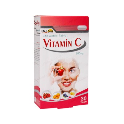قرص ویتامین C 500mg جویدنی دی سان فارما